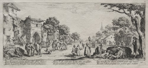 The Large Miseries of War:  The Beggars and the Dying, 1633. Jacques Callot (French, 1592-1635).