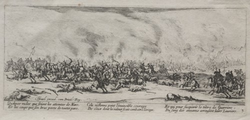The Large Miseries of War:  The Battle, 1633. Jacques Callot (French, 1592-1635). Etching