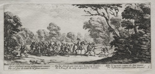 The Miseries of War:  Arrest of Malefactors, 1633. Jacques Callot (French, 1592-1635). Etching