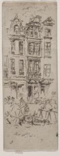 Flower Market, Brussels. James McNeill Whistler (American, 1834-1903). Etching