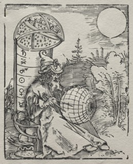 Ptolemaeus mit dem Himmelsglobus, 1504. Albrecht Dürer (German, 1471-1528). Woodcut