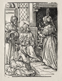 Christ in the House of Lazarus, 1510. Hans Burgkmair (German, 1473-1531). Woodcut