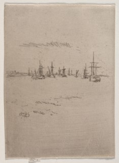 Return to Tilbury. James McNeill Whistler (American, 1834-1903). Etching