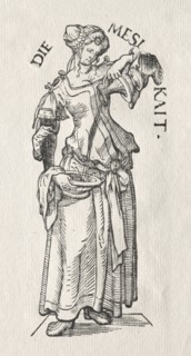 The Seven Virtues:  Temperance. Hans Burgkmair (German, 1473-1531). Woodcut