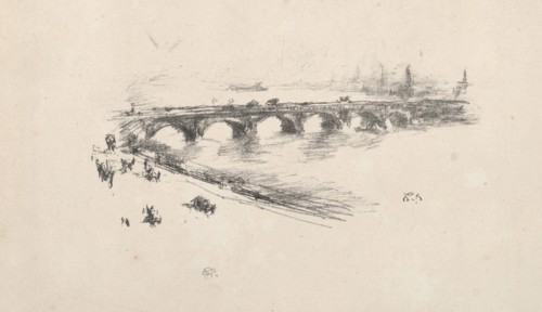 Evening, Little Waterloo Bridge, 1896. James McNeill Whistler (American, 1834-1903). Lithograph