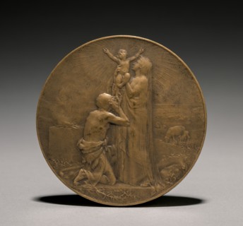 Medal (obverse), 1800s. Jules Dupré (French, 1811-1889). Bronze; diameter: 7.4 cm (2 15/16 in.).