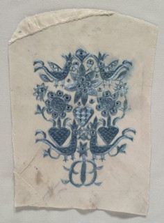 Embroidered Fragment, 1600s - 1700s. Greece, Crete, 17th-18th century. Embroidery; silk on silk