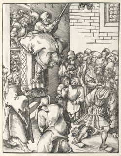 Martyrdom of St. James the Less. Lucas Cranach (German, 1472-1553). Woodcut