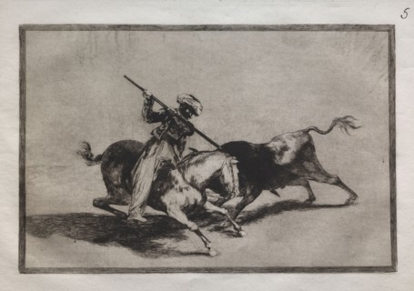 Bullfights:  The Spirited Moor Gazul is the First to Fight According to the Rules, 1876. Francisco