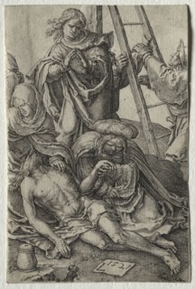 The Passion: Descent from the Cross, 1521. Lucas van Leyden (Dutch, 1494-1533). Engraving