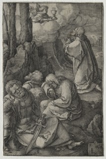 The Passion: The Agony in the Garden, 1521. Lucas van Leyden (Dutch, 1494-1533). Engraving