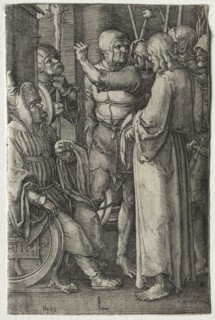 The Passion: Christ Before the High Priest, 1521. Lucas van Leyden (Dutch, 1494-1533). Engraving