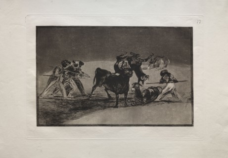 Bullfights:  The Moors Use Donkeys as a Barrier to Defend Themselves Against the Bull Whose Horns