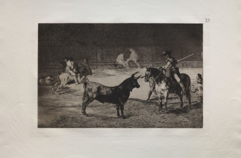 Bullfights:  The Celebrated Picador, Fernando del Toro, Draws the Fierce Beast on with his Pique,