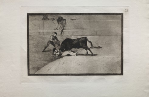 Bullfights:  The Unlucky Death of Pepe Illo, in the Ring at Madrid, 1876. Francisco de Goya