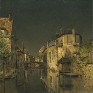Midnight, 1891. Jean-Charles Cazin (French, 1841-1901). Oil on fabric; framed: 113 x 112.4 x 11.4