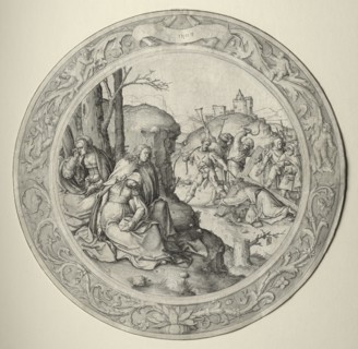 The Round Passion: Christ Carrying the Cross, 1509. Lucas van Leyden (Dutch, 1494-1533). Engraving