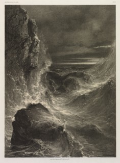 La Mer, 1851. Alexandre Calame (Swiss, 1810-1864). Lithograph