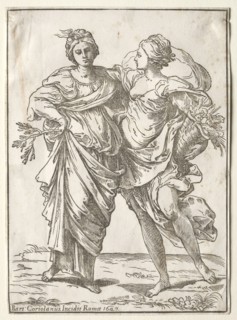 Alliance of Peace and Abundance, 1642. Bartolommeo Coriolano (Italian). Woodcut