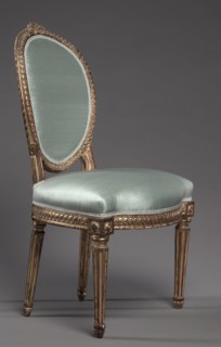 Side Chair, 1700s. Jean Baptiste fils Lelarge (French, 1743-1802). Gilded wood; overall: 90.2 x 51