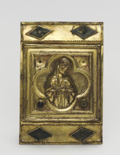 Ornamental Plaque, c. 1380-1400. Italy, Tuscany, 14th century. Champlevé enamel, glass paste