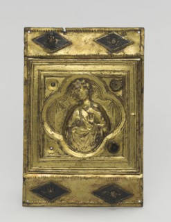 Ornamental Plaque, c. 1380-1400. Italy, Tuscany, 14th century. Champlevé enamel, glass paste