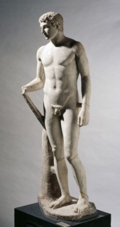 Statue of an Athlete, 1-100. Italy, Roman, 1st Century. Marble; overall: 173.9 cm (68 7/16 in.).