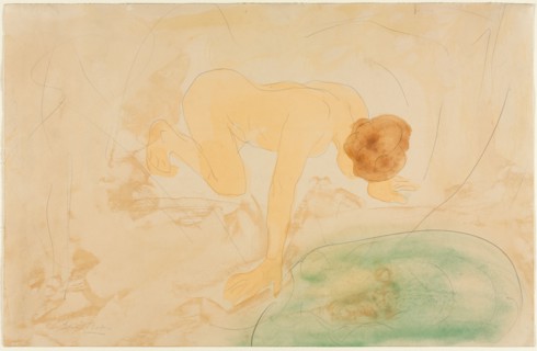 The Reflection, c. 1900-10. Hand B, style of Auguste Rodin (French, 1840-1917). Graphite and
