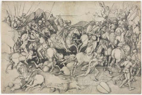 St. James and the Saracens, 15th Century. Attributed to Martin Schongauer (German, c.1450-1491).