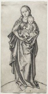 Virgin and Child. Martin Schongauer (German, c.1450-1491). Engraving