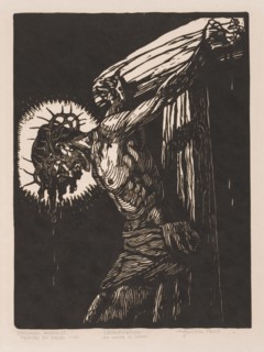 Crucifixion. Augustin Kolb (German, 1859-1942). Woodcut