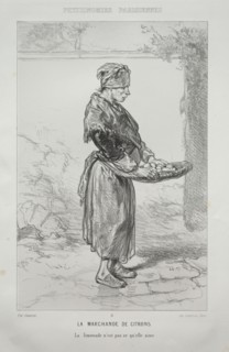 La Marchande de Citrons. Paul Gavarni (French, 1804-1866). Lithograph