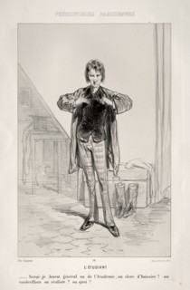 L'Étudiant. Paul Gavarni (French, 1804-1866). Lithograph