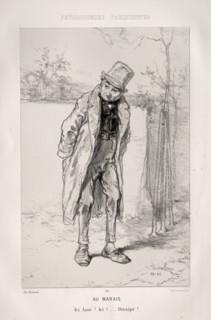 In the Quarter of the Marais. Paul Gavarni (French, 1804-1866). Lithograph