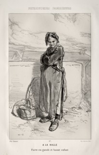 À la Halle. Paul Gavarni (French, 1804-1866). Lithograph