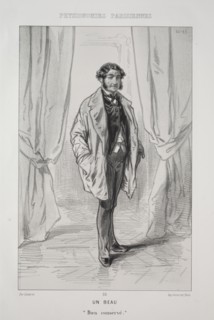 Un Beau. Paul Gavarni (French, 1804-1866). Lithograph