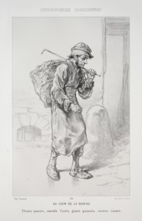 Au Coin de la Borne. Paul Gavarni (French, 1804-1866). Lithograph