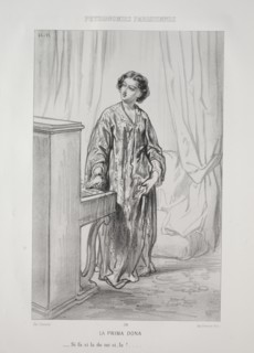 La Prima Dona. Paul Gavarni (French, 1804-1866). Lithograph