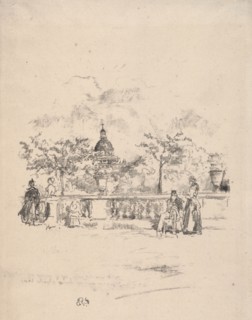 Pantheon from the Terrace of the Luxembourg Gardens, 1893. James McNeill Whistler (American,