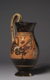 Corinthian Olpe (Pitcher), c. 575 BC. Greece, Corinth, 6th Century BC. Black-figure terracotta;