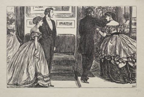 The Queen of Diamonds - How She Was Won and Lost, 1866. George Louis Palmella Busson Du Maurier