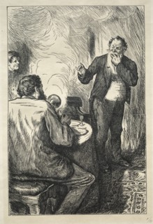 Smoking Strictly Prohibited. Charles Samuel Keene (British, 1823-1891). Wood engraving