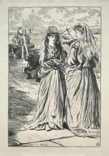 Lady Nelly - the Flirt, 1865. Charles Samuel Keene (British, 1823-1891). Wood engraving