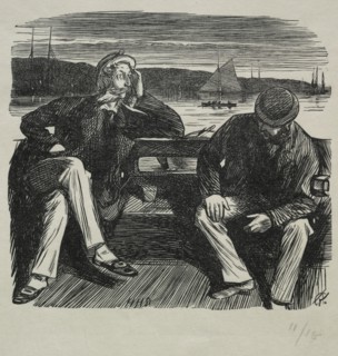 Lady Nelly - the Flirt, 1869. Charles Samuel Keene (British, 1823-1891). Wood engraving