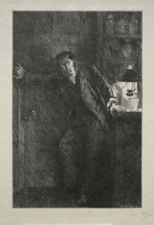 The Coat with the Fur Lining, 1869. Charles Samuel Keene (British, 1823-1891). Wood engraving