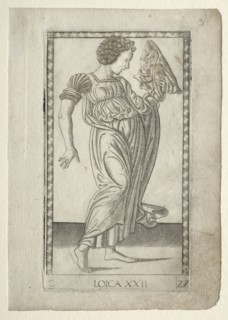 Logic (from the Tarocchi, series C:  Liberal Arts, #22), before 1467. Master of the E-Series