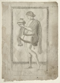 The Servant (from the Tarocchi, series E: Conditions of Man, #2), before 1467. Master of the