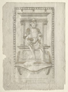 Mars (from the Tarocchi, series A:  Firmaments of the Universe, #45), before 1467. Master of the