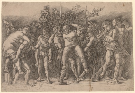 Bacchanal with Silenus. Giovanni Antonio da Brescia (Italian), after Andrea Mantegna (Italian,