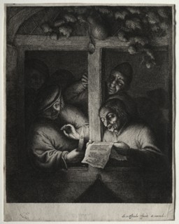 The Carol Singers. Adriaen van Ostade (Dutch, 1610-1684). Etching